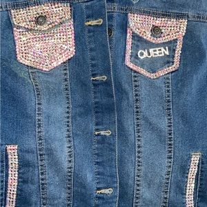 NWT, 2x Jean Jacket with custom bling on the pockets